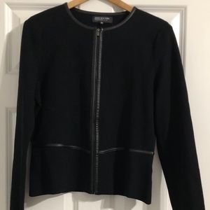 Jones New York sweater jacket in black. Size PM.